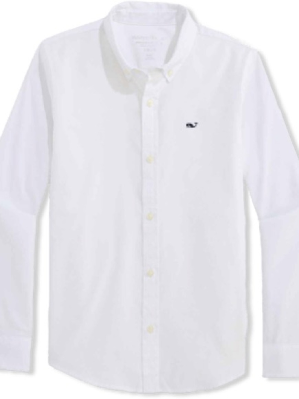 Vineyard Vines Youth 16L White Button‑Down Shirt Whale Logo Pre‑Loved - Picture 2 of 8